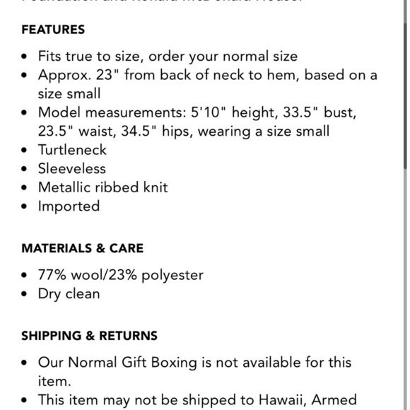 NWOT Alice & Olivia Darcey Black Turtleneck Sweater Tank- Large - Picture 9 of 9